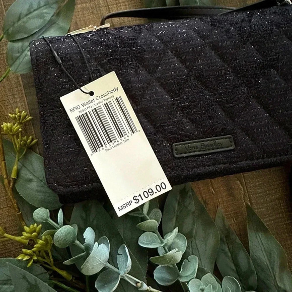 Vera Bradley Purse - Black Adjustable Versatile Bag New With Tags - Picture 4 of 12